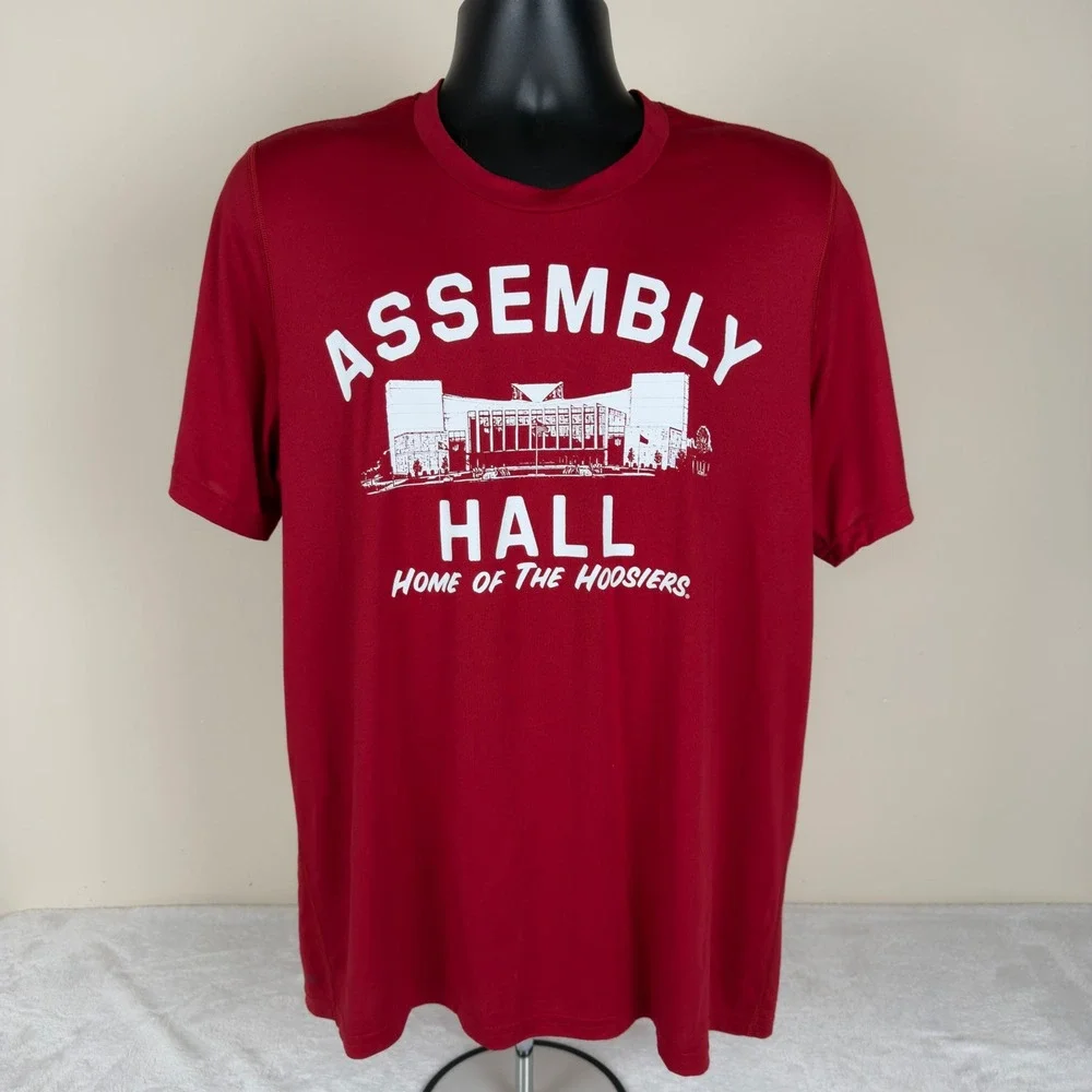Adidas Assembly Hall Indiana Hoosiers Red Aeroready Creator‎ Tee Mens XL EA1147